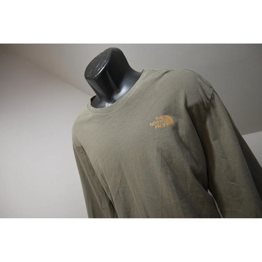 The North Face Long Sleeve Athletic T-Shirt Mens XL/2XL Green Graphic Excellent